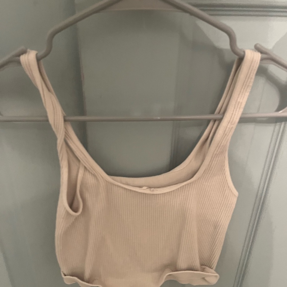 Cream Crop Top